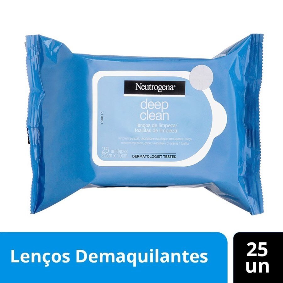 large-637479689065524580-803863_3.jpg Lenço Demaquilante Neutrogena Deep Clean 25 Unidades - Imagem 1