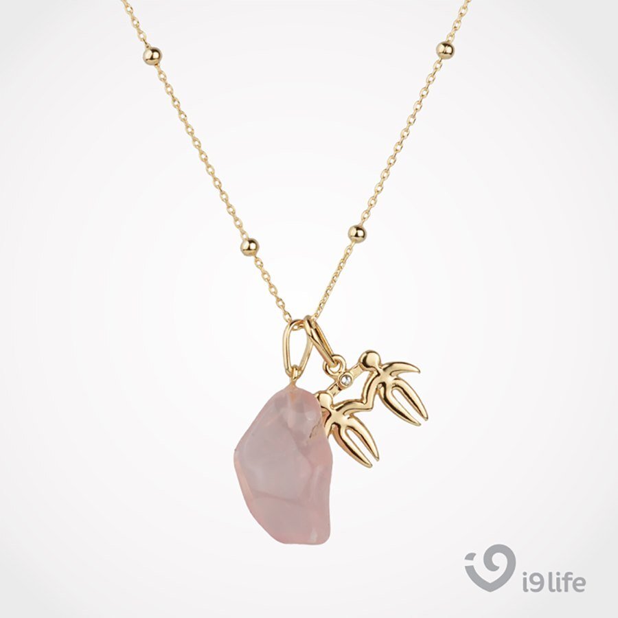 Colar De Pedra E Pingente Signo Gêmeos I9life