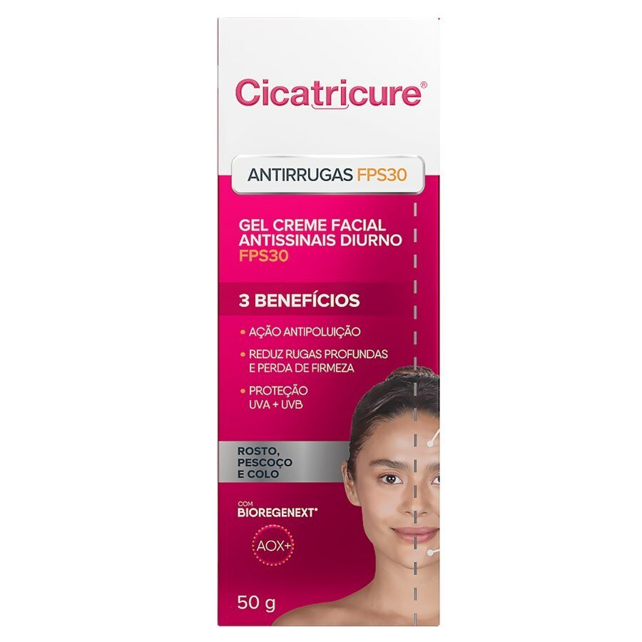 Gel Creme Facial Antissinais Diurno Cicatricure Fps 30 50g