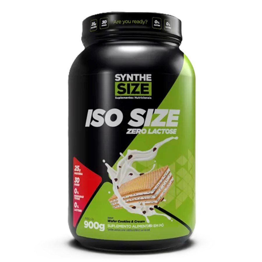 Iso Size Sabor Cookies & Cream Zero Lactose Synthesize Pote 900g