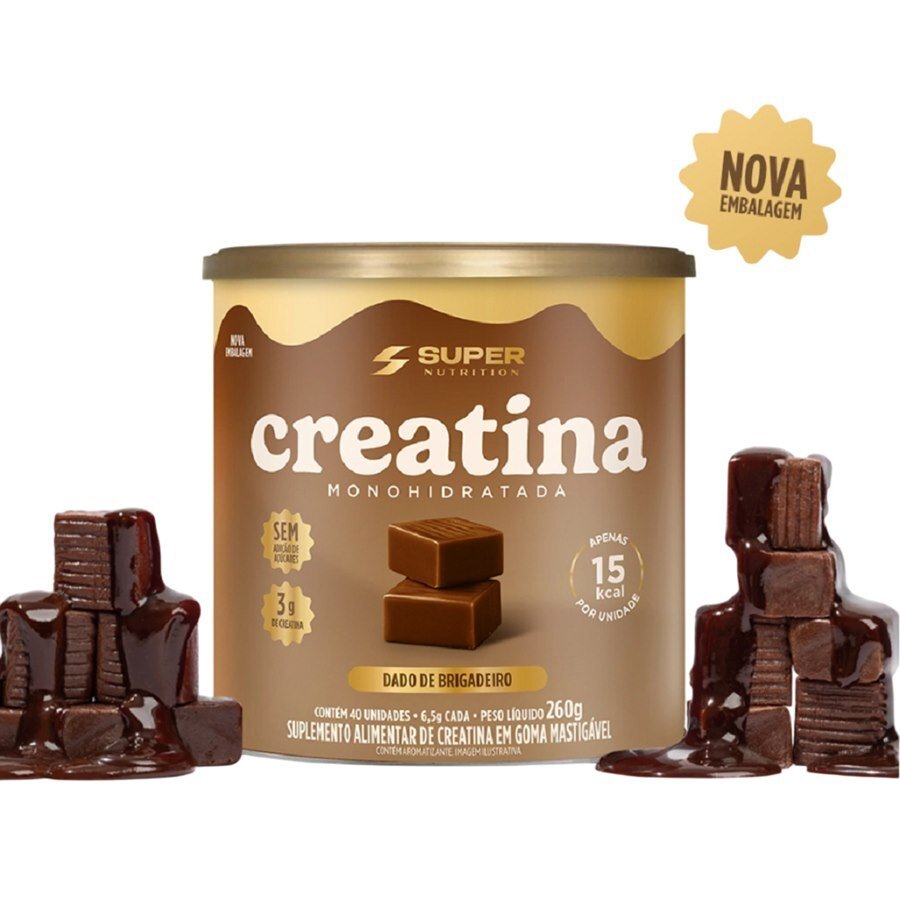 Creatina Sabor Dado De Brigadeiro 40 Unidades
