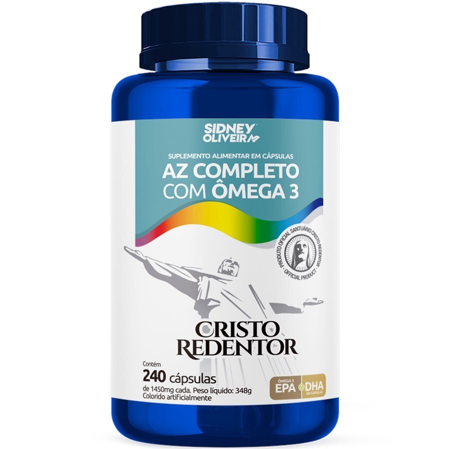 large-639002142038708798-822220_4.jpg A-Z Completo + Ômega 3 1000mg Cristo Redentor 240 Cápsulas Sidney Oliveira - Imagem 1