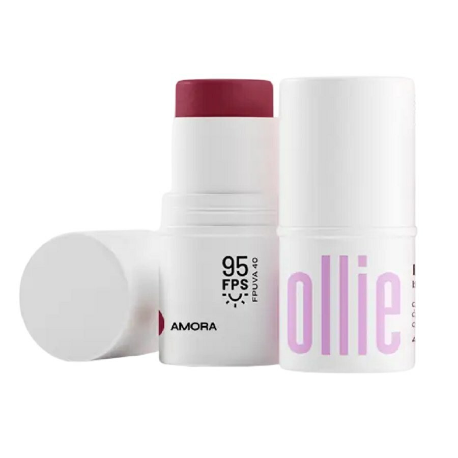 Blush Batom E Sombra Ollie 3 Em 1 Amora Fps95 4,5g