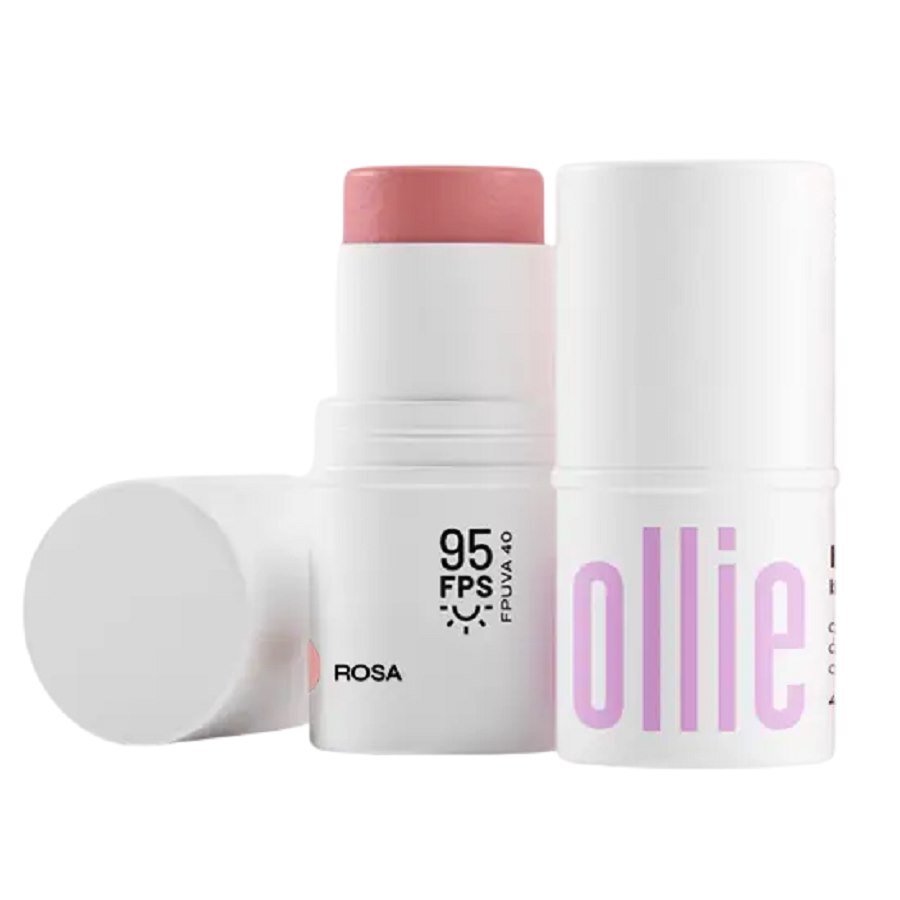 Blush Batom E Sombra Ollie 3 Em 1 Rosa Fps95 4,5g