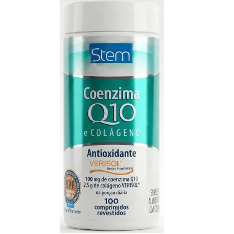 large-639110859681929374-808267_4.jpg Colágeno Hidrolisado 750mg + Coenzima Q10 Stem 100 Comprimidos - Imagem 1
